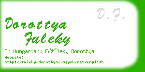 dorottya fuleky business card